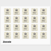 Esdoornsiroop inmaaklabel met blad vierkante sticker (Vel)