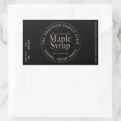 Esdoornsiroop Label Zwart en Goud (Batch en Datum) (Tas)