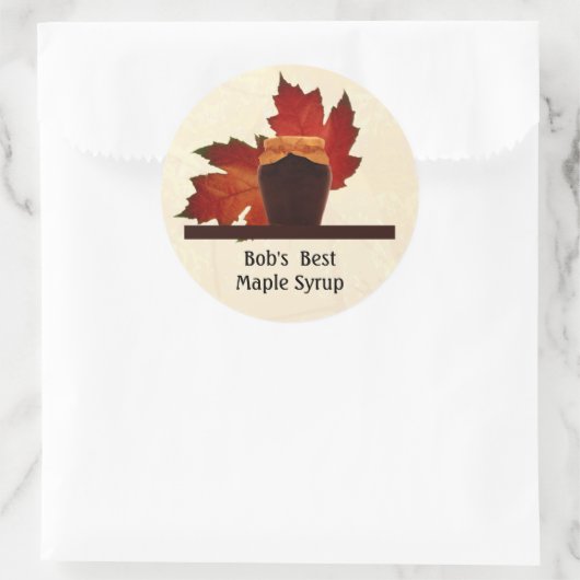 Esdoornsiroop Ronde 3" Sticker (Tas)