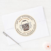 Esdoornsiroop Sap Bucket bewerkbaar productetiket Ronde Sticker (Envelop)