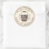 Esdoornsiroop Sap Bucket bewerkbaar productetiket Ronde Sticker (Tas)