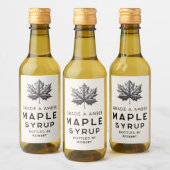 Esdoornsiroop  wijn etiket (Flessen)