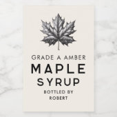 Esdoornsiroop  wijn etiket (Enkel label)