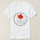 Esdoornsiroop Wit T-shirt Krijtbord Tekst Rood bla (Design voorkant)