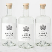 Esdoornsiroop zelfgemaakt recept likeurfles etiket (Flessen)