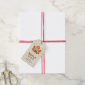 Esdoornstroop etiket met blad cadeaulabel (Met Touw)