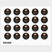 Esdoornstroop etiket met rode blad (Vel)
