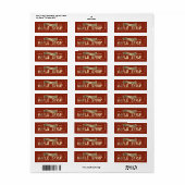 Esdoornstroop pot label met metalen gouden druiple (Full Sheet)