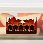 Esdoornstroop Rechthoek Eten Label (Aangebracht)