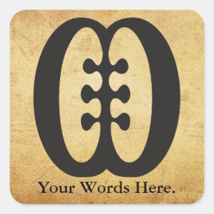 ESE NE TEKREMA   Vriendschap en onderlinge afhanke Vierkante Sticker