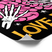 Ese Teacher Love Brains Funny Halloween School  Poster (Hoek)