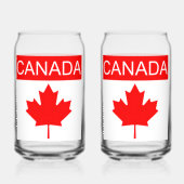 Eseblad van Canada Blikvorm Glas (Achterkant)