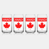 Eseblad van Canada Blikvorm Glas (Achterkant)