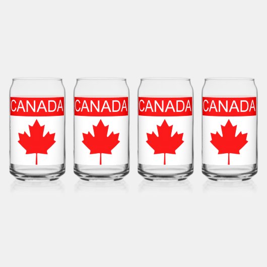Eseblad van Canada Blikvorm Glas (Voorkant)