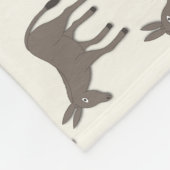 Esel Muster Fleece Deken (Hoek)