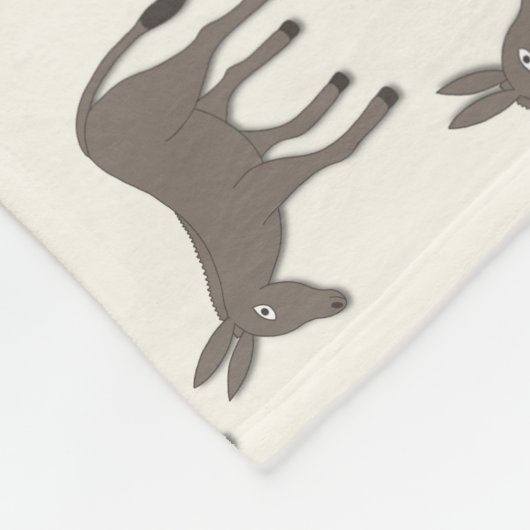 Esel Muster Fleece Deken (Hoek)