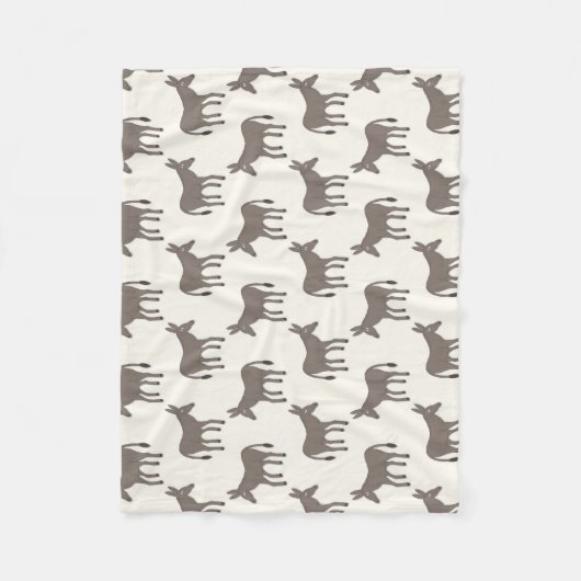 Esel Muster Fleece Deken (Voorkant)