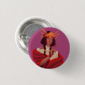 Esencia de jazmín ronde button 3,2 cm (Voorkant /achterkant)