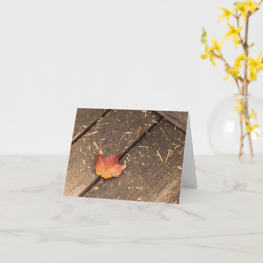 eserblad minimalistische herfst foto kaart (Gele Bloem)