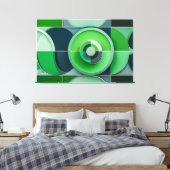 Esferas Verdes en Armonía Canvas Afdruk (Insitu (Slaapkamer))