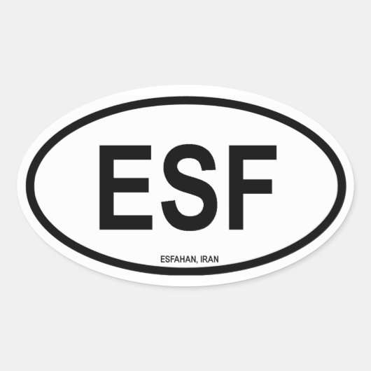 Esfhahan "ESF" Ovale Sticker (Voorkant)