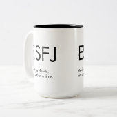ESFJ Making friends Mug Gift Tweekleurige Koffiemok (Voorkant links)