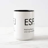 ESFJ Making friends Mug Gift Tweekleurige Koffiemok (Center)