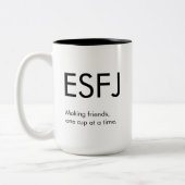 ESFJ Making friends Mug Gift Tweekleurige Koffiemok (Links)