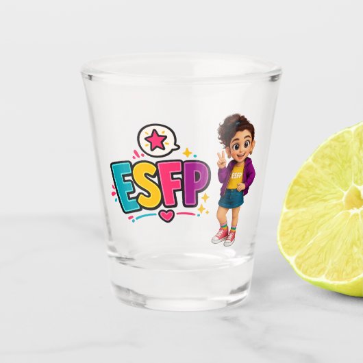 ESFP — A Celebradora da Vida Shot Glas (Voorkant)