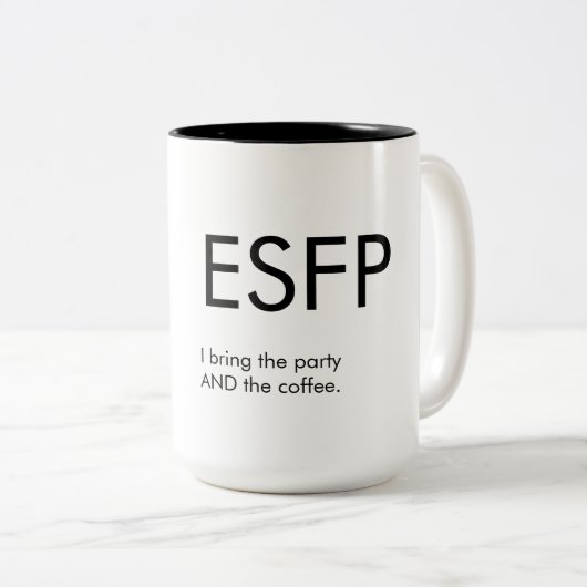 ESFP Breng de partij Mok Gift (Voorkant rechts)