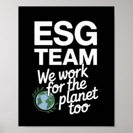 ESG-team – We werken ook voor de planeet Poster