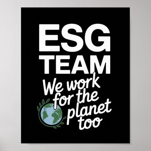 ESG-team – We werken ook voor de planeet Poster (Voorkant)