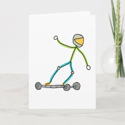 Esk8 Stickman Kaart (Voorkant)