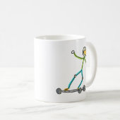 Esk8 Stickman Koffiemok (Voorkant rechts)