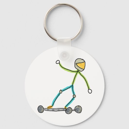 Esk8 Stickman Sleutelhanger (Voorkant)