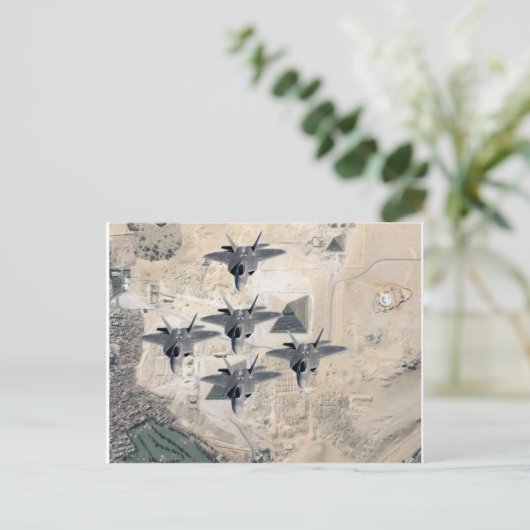 Eskader van F-22 Briefkaart (Staand voorkant)