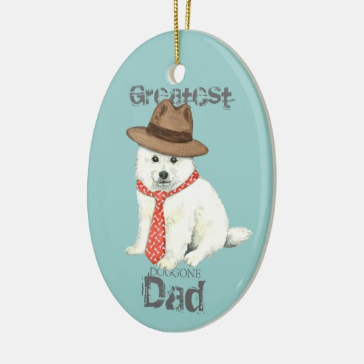 Eskie Dad Ceramic Ornament (Links)