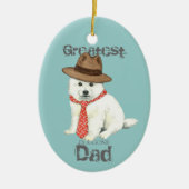 Eskie Dad Ceramic Ornament (Voorkant)
