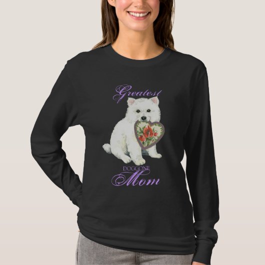 Eskie Heart Mam Long Sleeve T-Shirt (Voorkant)