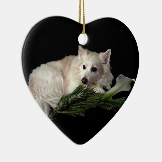 Eskie Heart Ornament (Rechts)