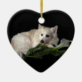 Eskie Heart Ornament (Voorkant)