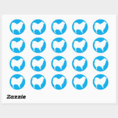 Eskie op Lt Blue Sticker (Vel)