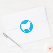Eskie op Lt Blue Sticker (Envelop)