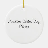 Eskie op Red Ornament (Achterkant)