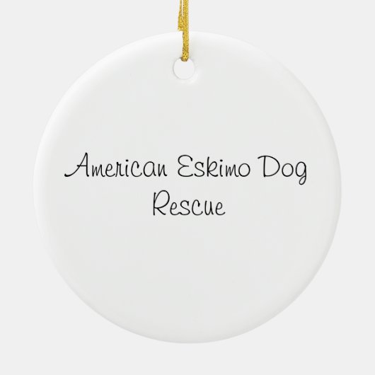 Eskie op Red Ornament (Achterkant)