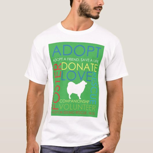 Eskie Rescue Design Shirt Green (Voorkant)