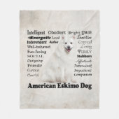 Eskie Traits Fleece Blanket (Voorkant)