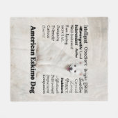 Eskie Traits Fleece Blanket (Voorkant (Horizontaal))