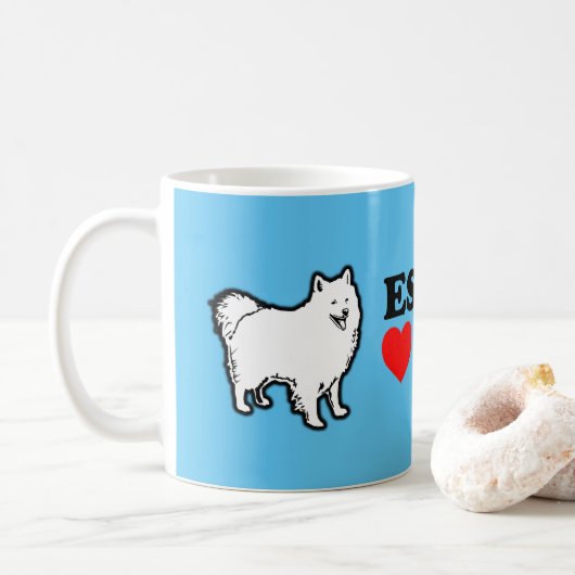 Eskies zijn Love Bandits American Eskimo Dog Koffiemok (Met donut)