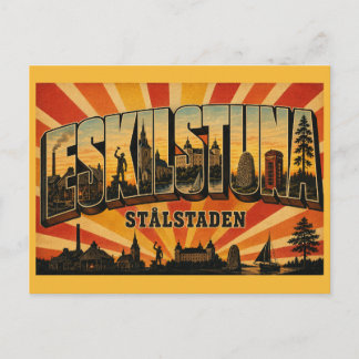 Eskilstuna Zweden Stålstaden Vintage Kunst Briefkaart